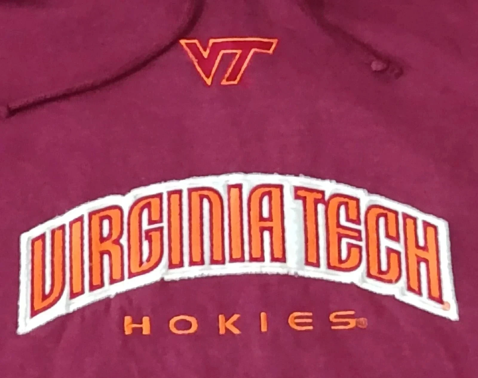 Perrin Virginia Tech Hokies burgundy hoodie Sweatshirt Embroidered Logo estimated size XL – photo 5